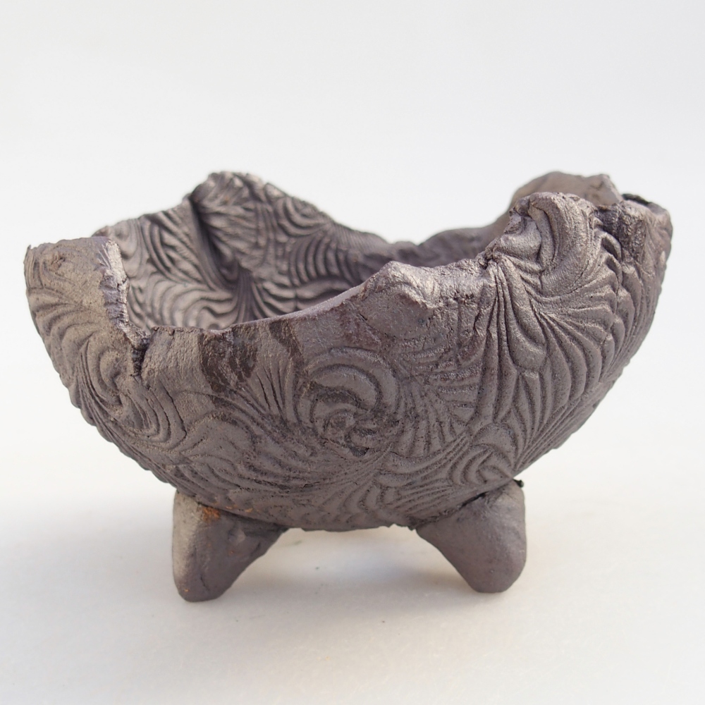 Keramikschale 10 x 9 x 7 cm , Metallic-Farbe