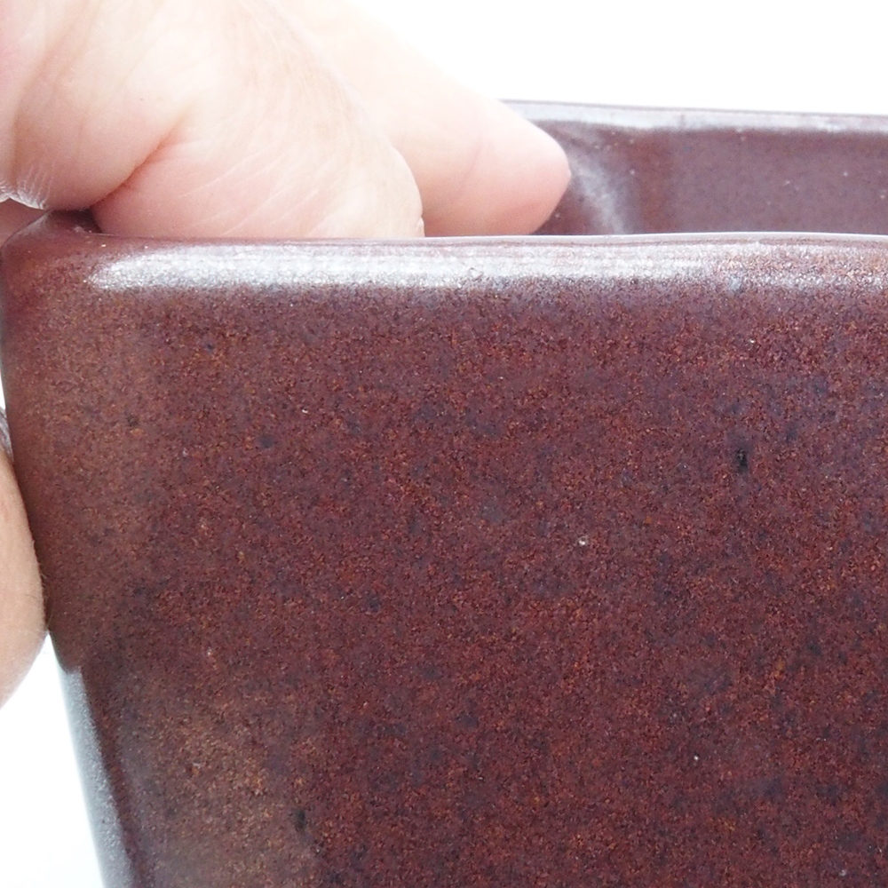 Bonsaischale aus Keramik 11 x 11 x 8,5 cm, braun