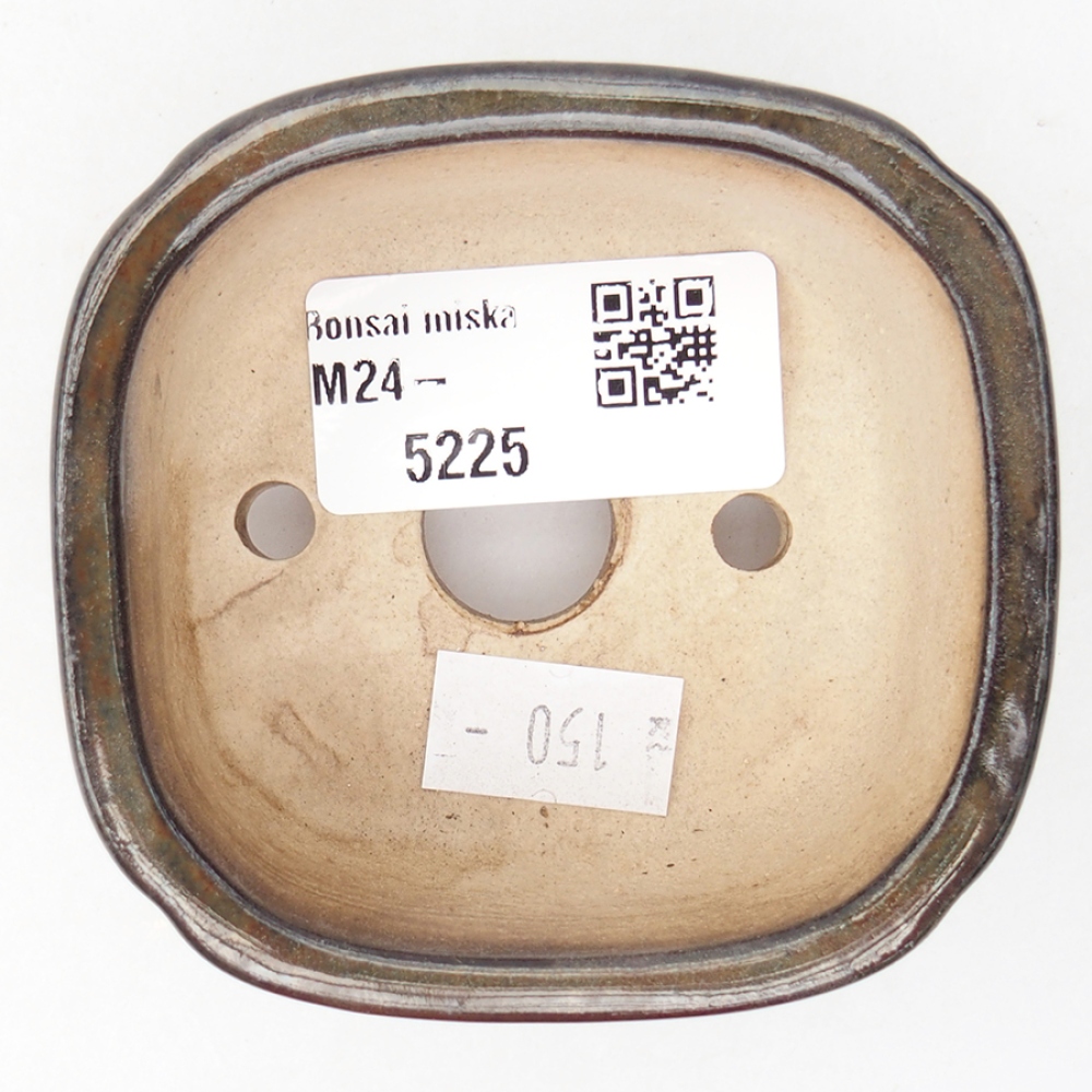 Bonsaischale aus Keramik 7,5 x 7 x 4 cm, Farbe schwarz