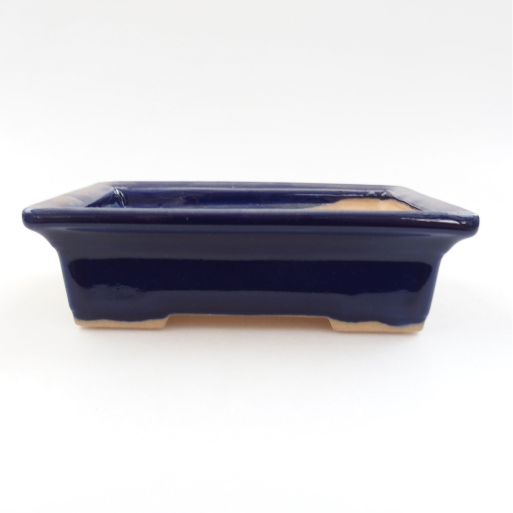 Bonsaischale aus Keramik 15,5 x 12 x 6 cm, Farbe blau