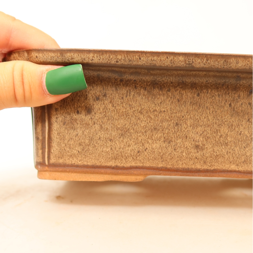 Keramikschale  20 x 15,5 x 5,5 cm, Farbe: braun