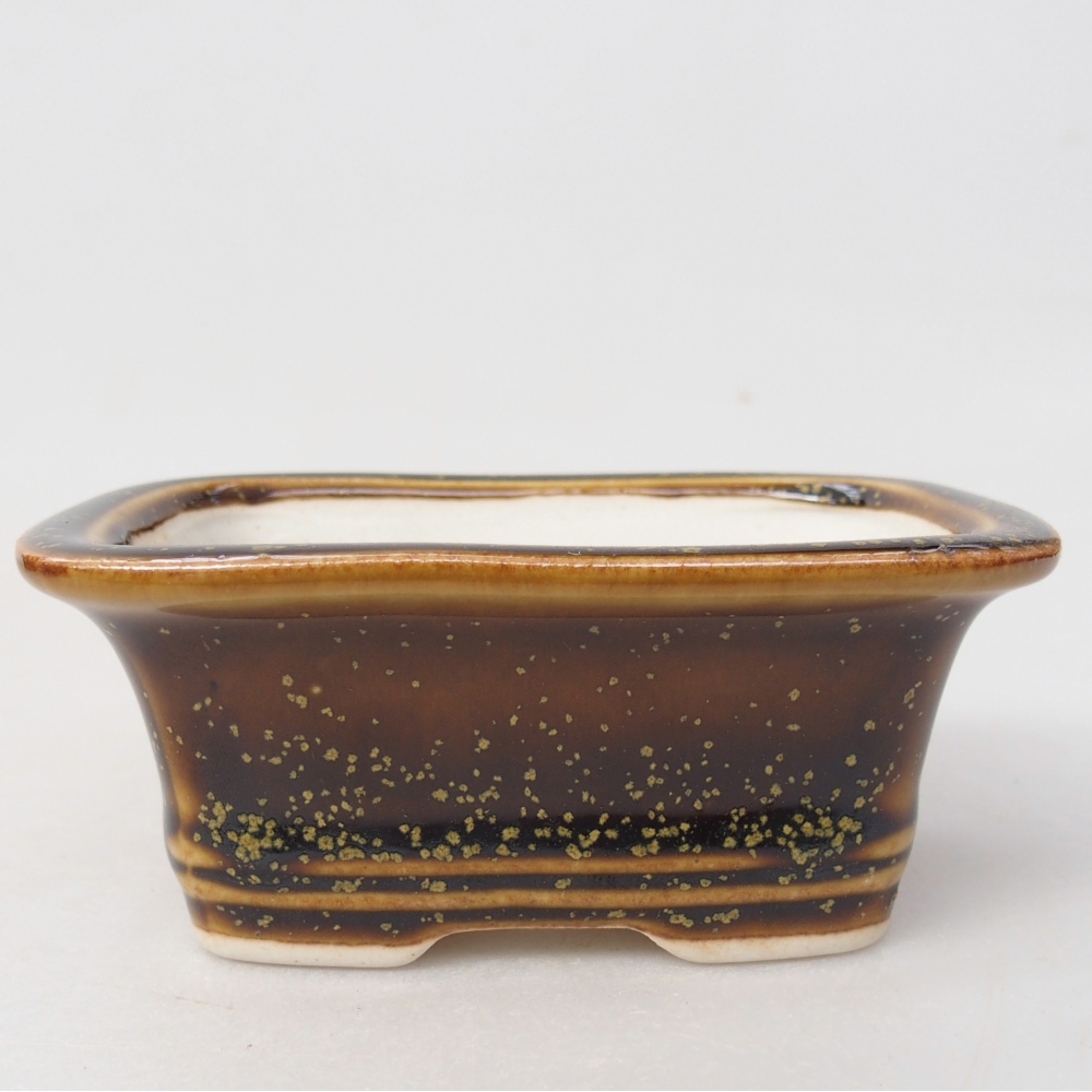 Mini-Bonsaischale 10 x 7,5 x 4 cm, gelb