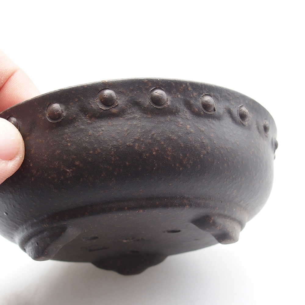 Schale 11,5 x 11,5 x 4 cm braun ocker