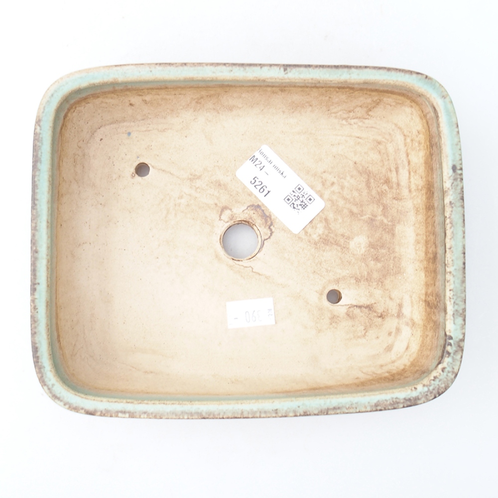 Bonsaischale aus Keramik 17,5 x 14 x 4,5 cm, grün