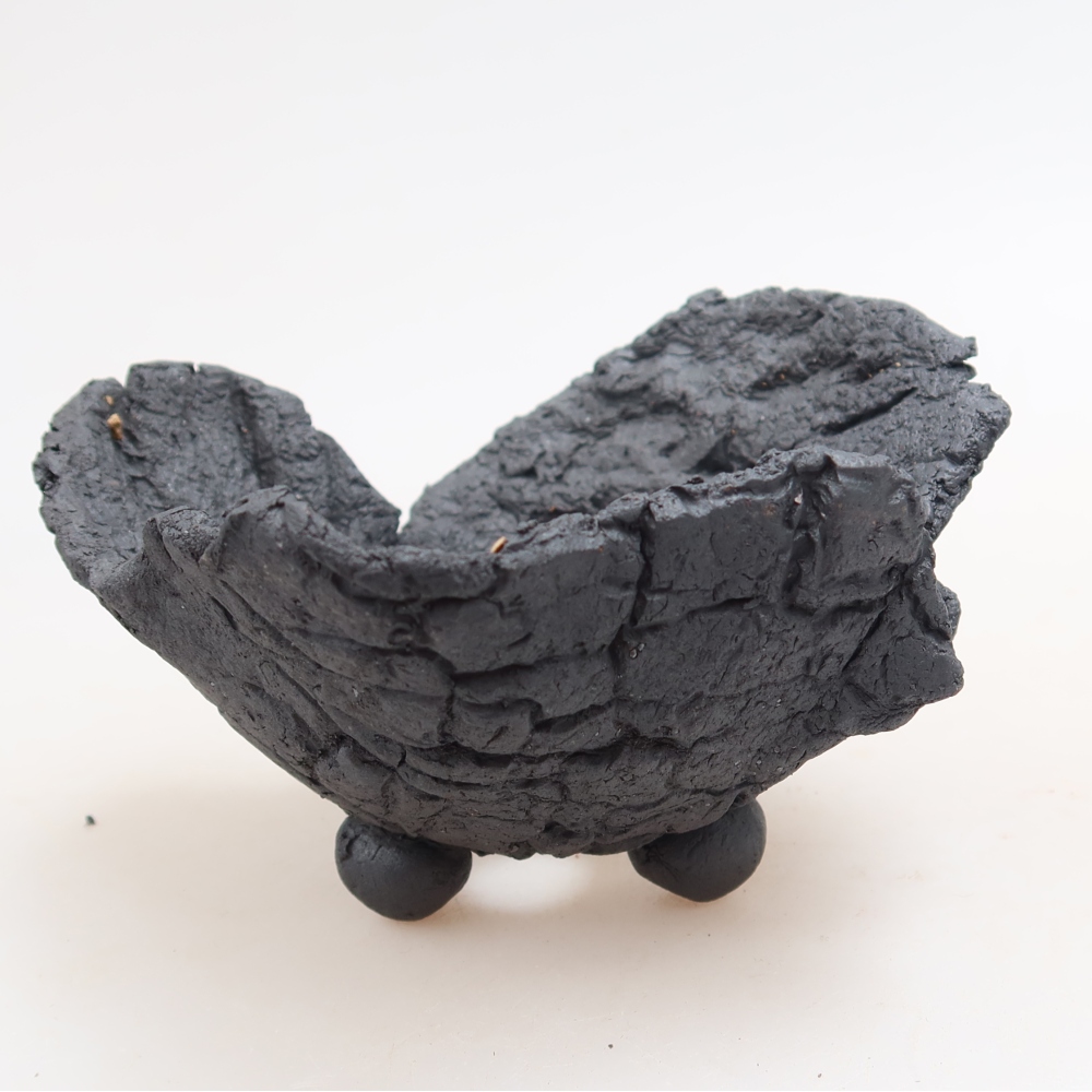 Keramikschale  11 x 11 x 7 cm, metallfarben