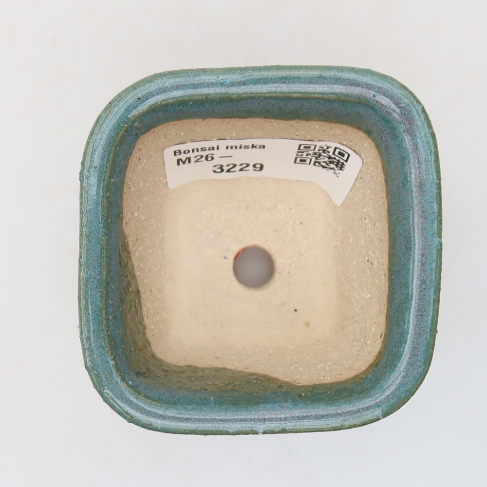 Bonsaischale aus Keramik 6,5 x 6,5 x 5 cm, Farbe blau