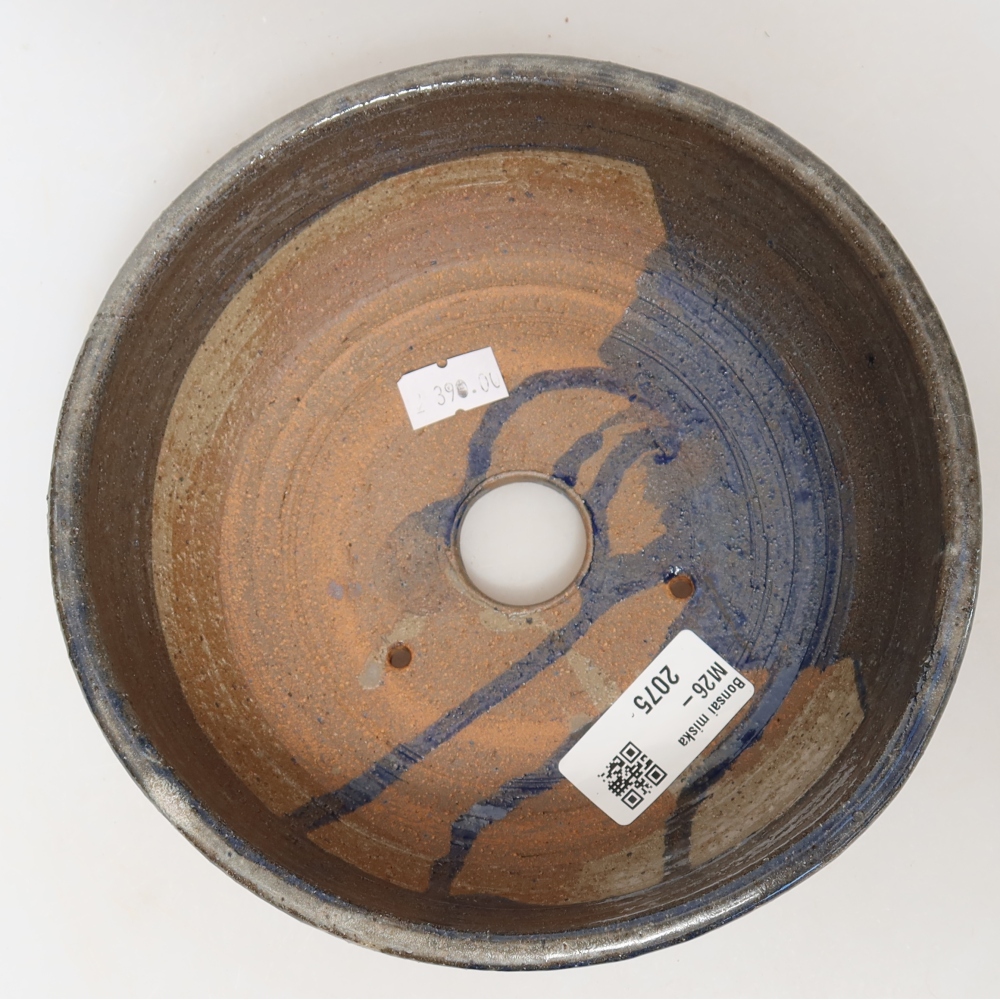 Bonsaischale aus Keramik 17 x 17 x 6 cm, grau