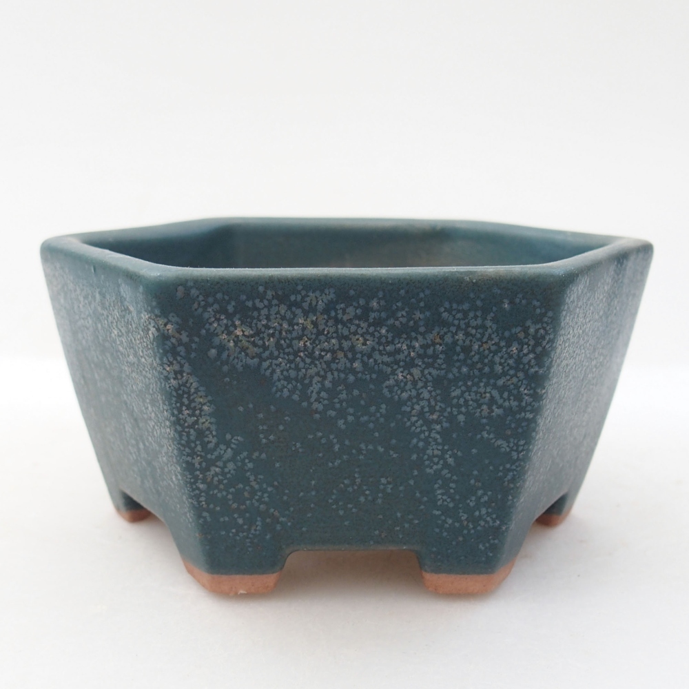 Bonsaischale aus Keramik 10 x 9 x 5 cm, Farbe blau