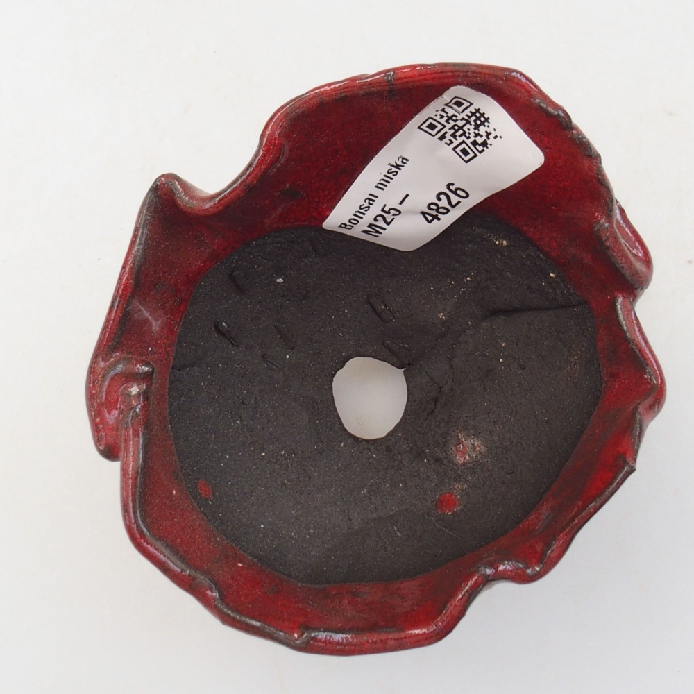 Keramikschale 8,5 x 8 x 6 cm , Farbe rot