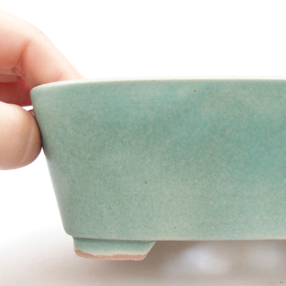 Bonsaischale aus Keramik 15,5 x 12 x 6 cm, Farbe blau