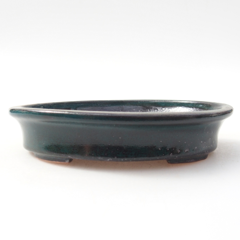 Bonsaischale aus Keramik 13 x 10,5 x 3 cm, grün