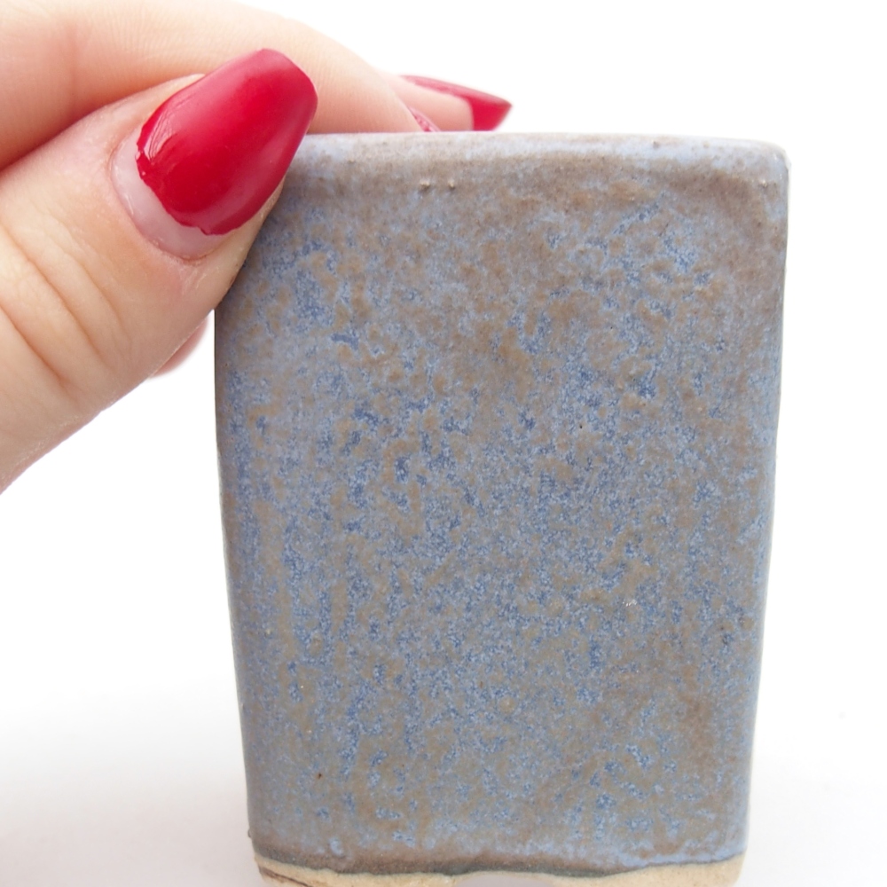 Bonsaischale aus Keramik 5 x 5 x 6,5 cm, Farbe blau