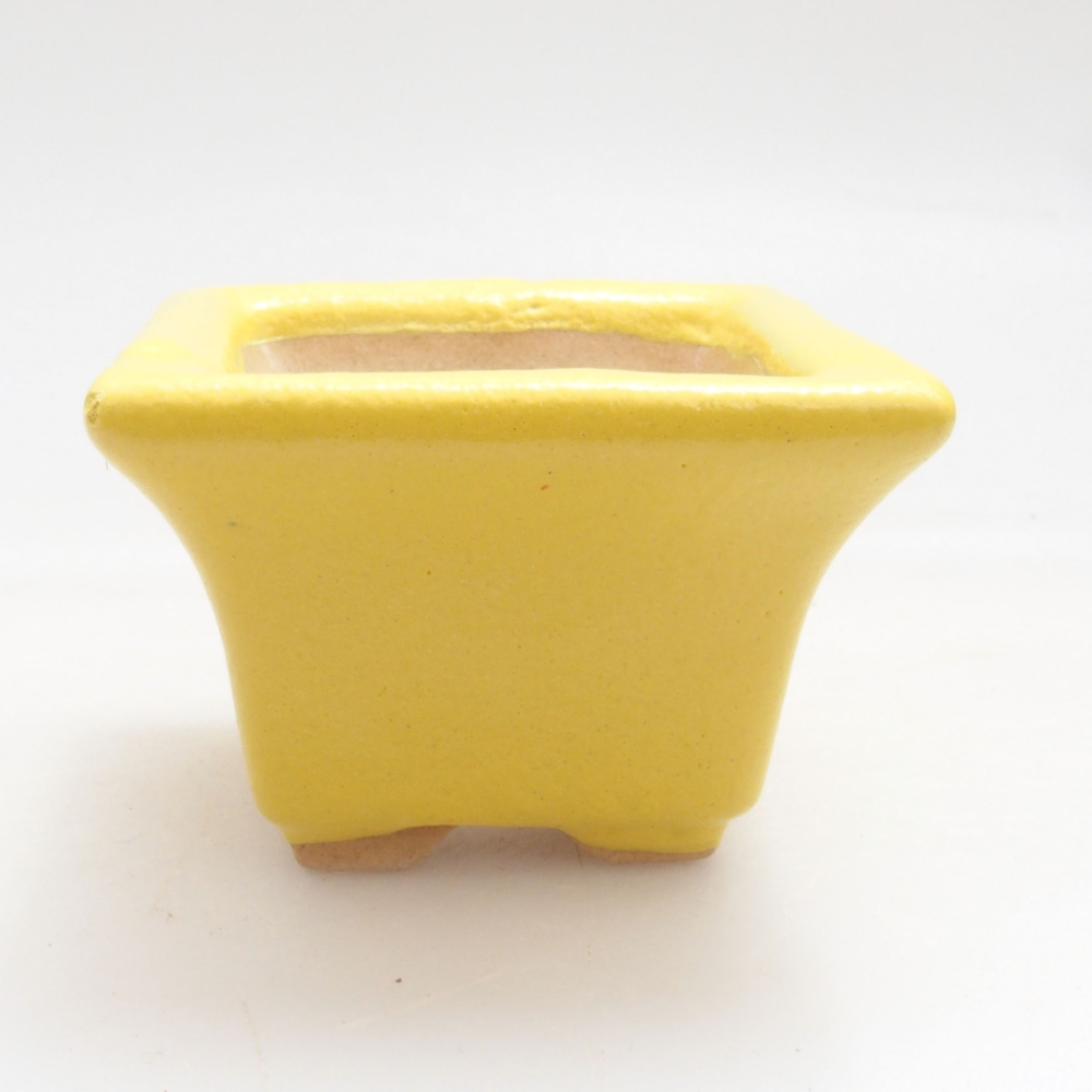 Bonsaischale aus Keramik 5 x 5 x 3,5 cm, gelb