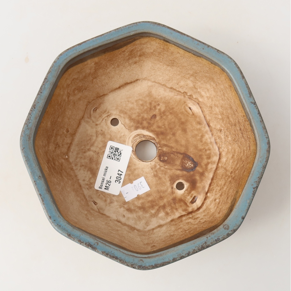 Keramik-Bonsai-Schale 17 x 16 x 6,5 cm, Farbe: Blau