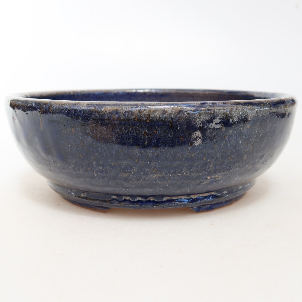 Bonsaischale aus Keramik 17 x 17 x 6 cm, Farbe blau