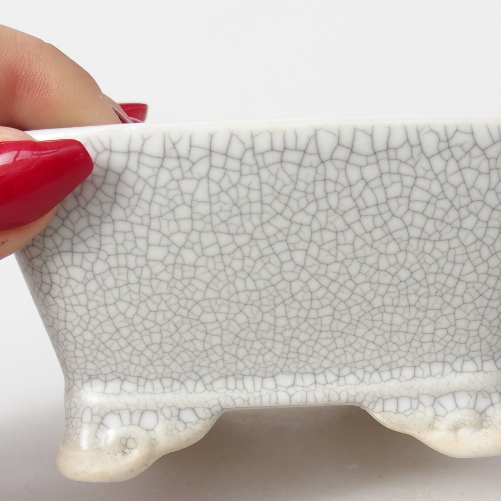 Bonsaischale aus Keramik 9,5 x 9,5 x 5 cm, Raku-Farbe