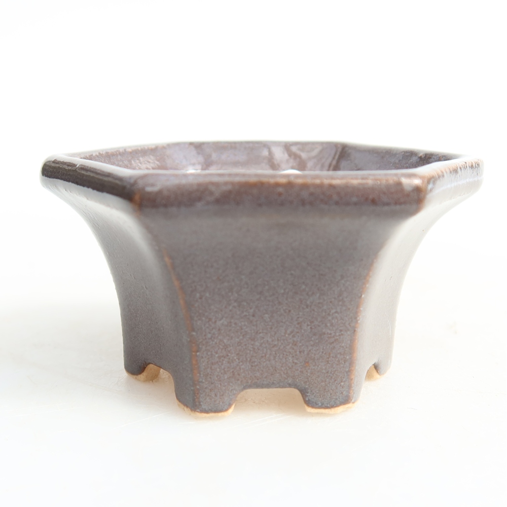 Keramik-Bonsai-Schale, 5,5 × 5 × 3 cm, Farbe: Grau