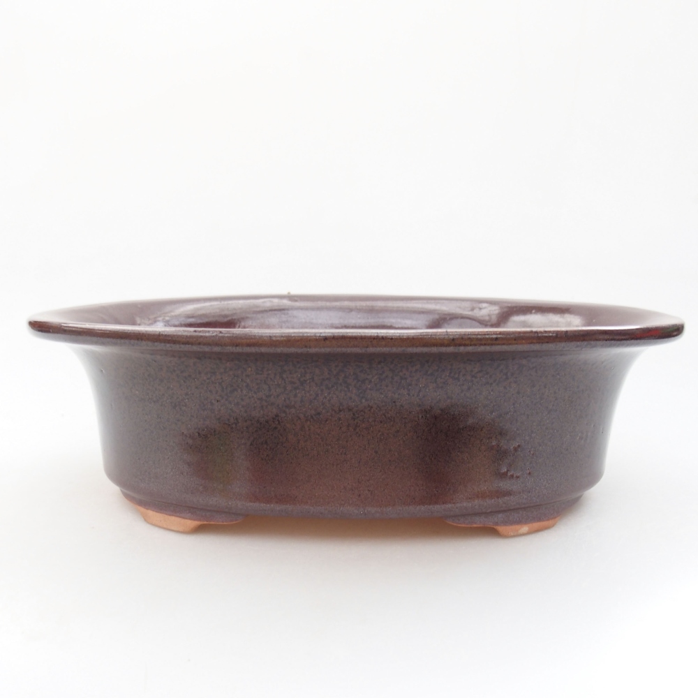 Bonsaischale aus Keramik 23 x 18 x 6,5 cm, braun