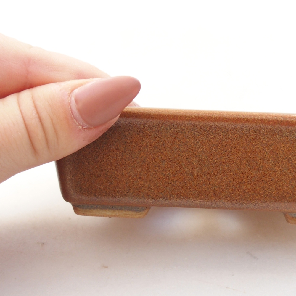 Bonsaischale aus Keramik 11 x 8,5 x 3,5 cm, braun