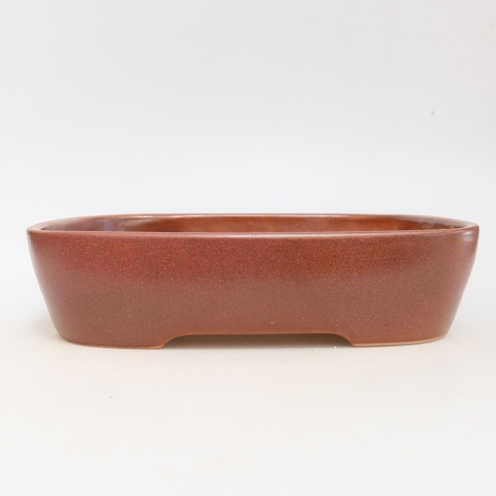 Bonsaischale aus Keramik 23 x 18 x 5,5 cm, bordeauxrot