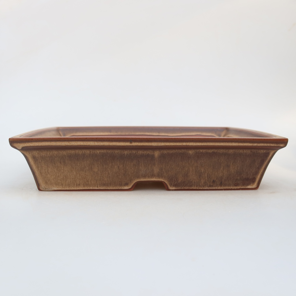 Keramikschale  26 x 20 x 5 cm, Farbe: braun