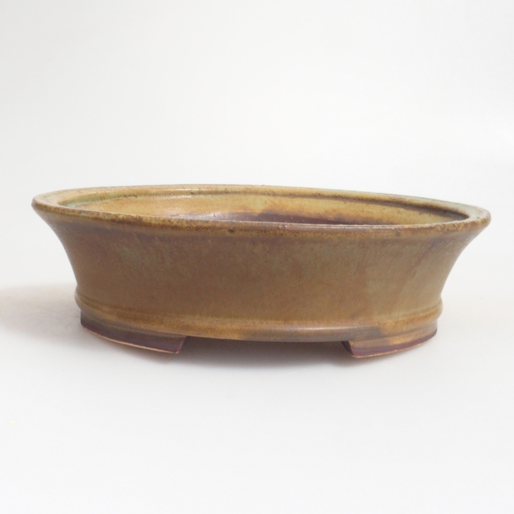 Bonsaischale aus Keramik 10 x 8,5 x 4 cm, braun