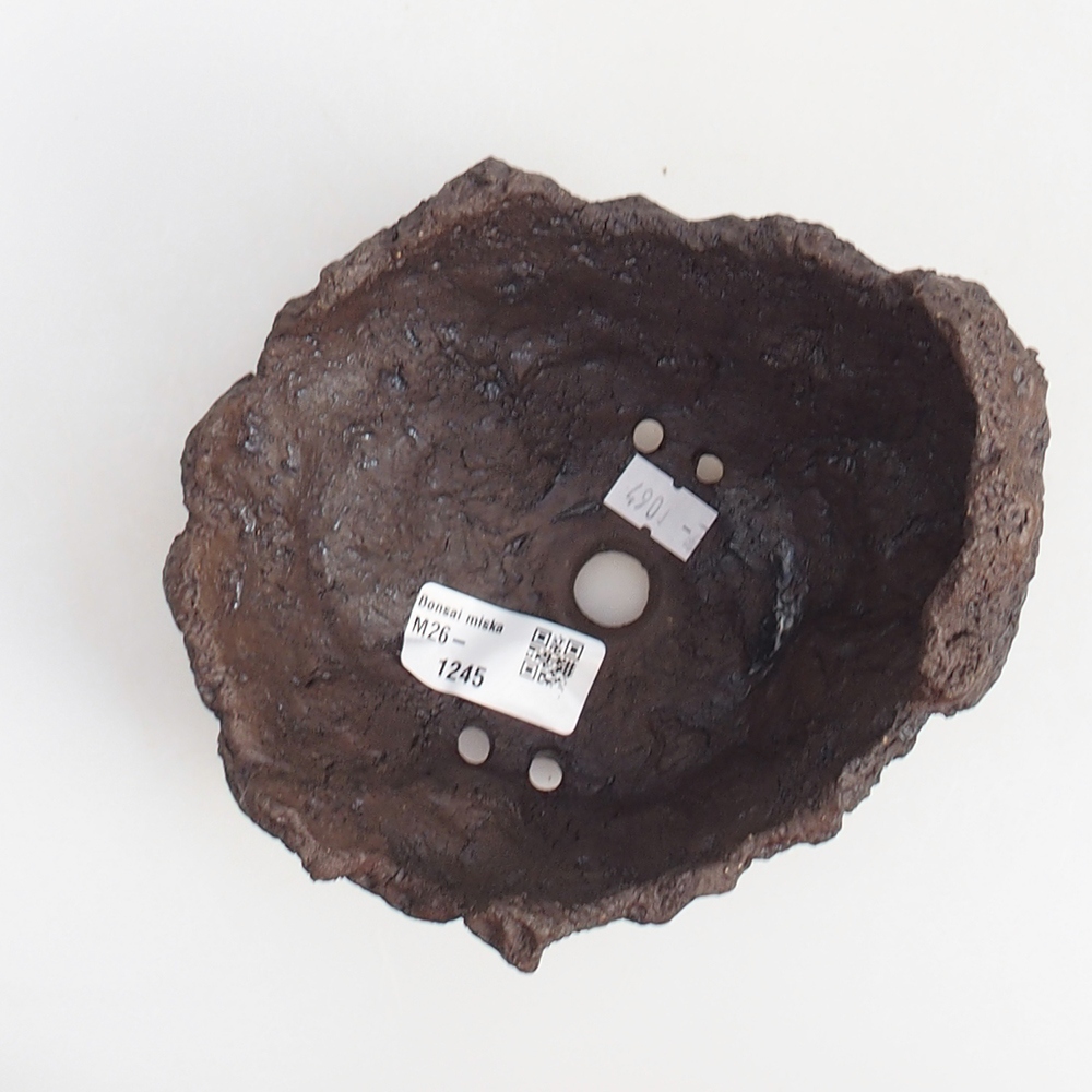 Keramikschale 14 x 13 x 13 cm , Farbe braun