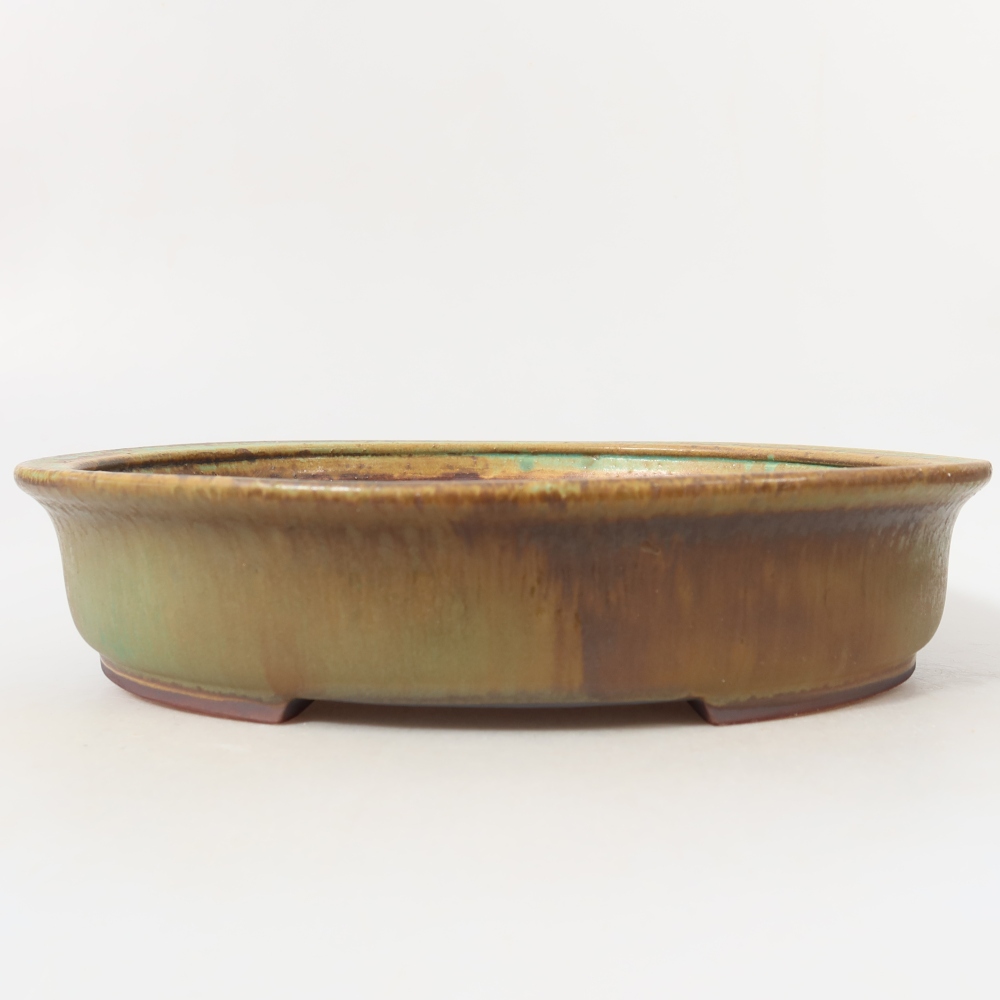 Bonsaischale aus Keramik 26,5 x 23,5 x 5,5 cm, grün