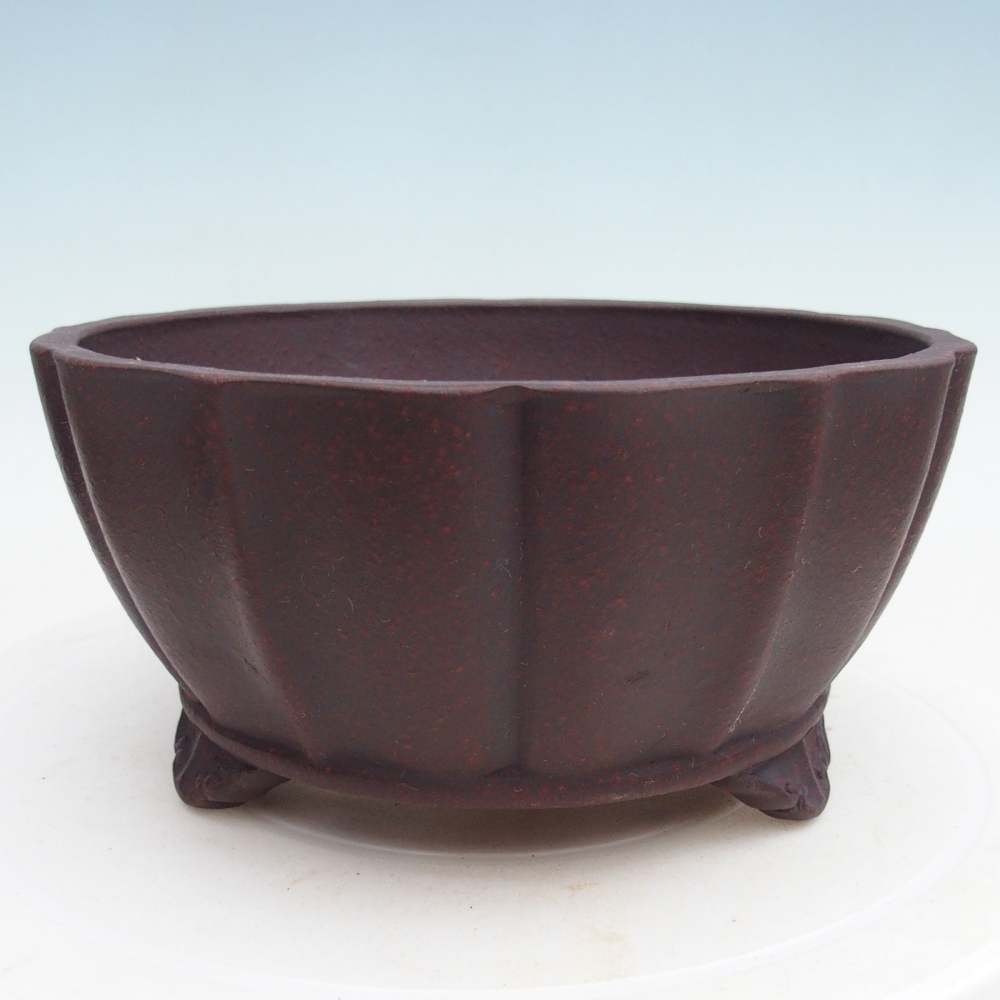 Bonsaischale aus Keramik 19 x 19 x 9,5 cm, braun