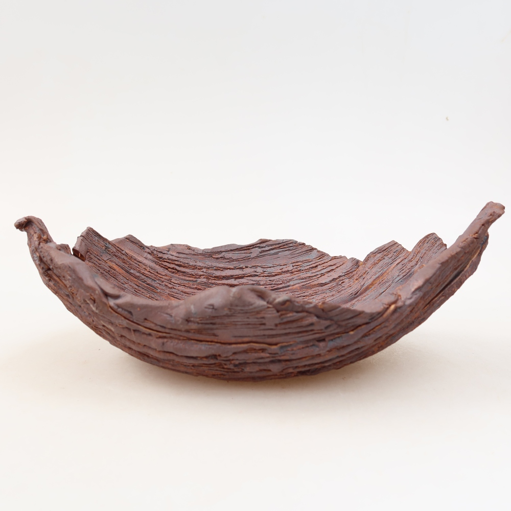 Keramikschale  22,5 x 16 x 8 cm, Farbe: braun