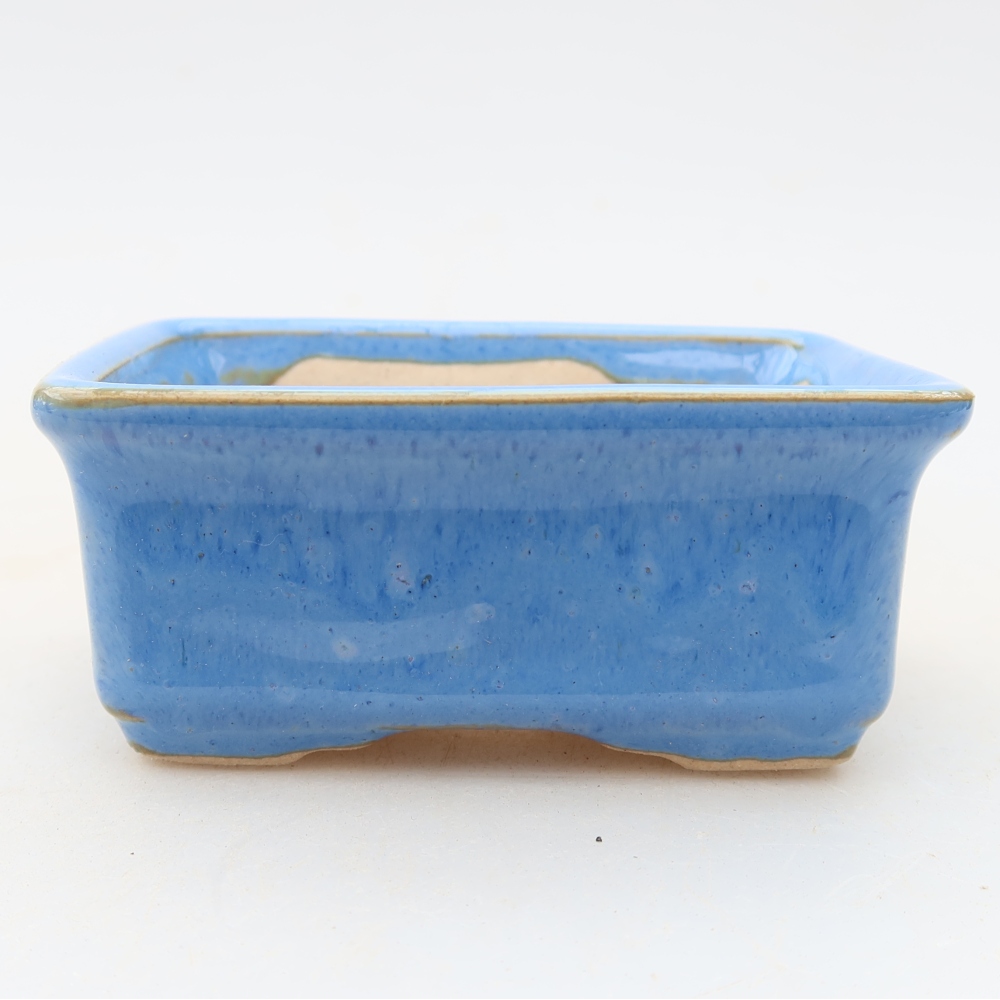Keramik-Bonsai-Schale 8 × 6,5 × 3,5 cm, Farbe: Blau