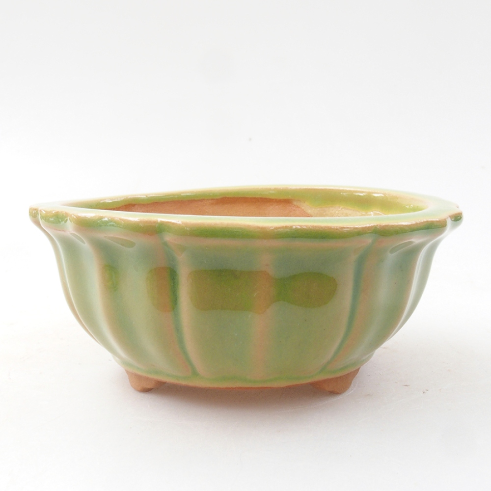 Bonsaischale aus Keramik 11 x 11 x 5 cm, grün