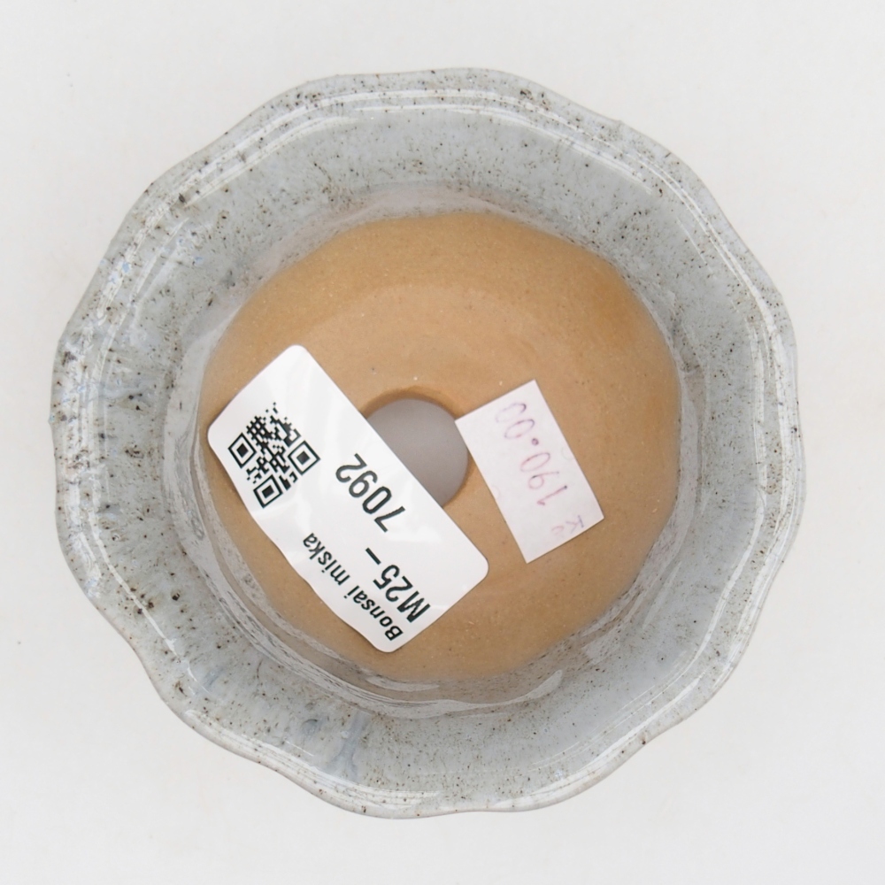 Bonsaischale aus Keramik 8,5 x 8,5 x 4,5 cm, grau