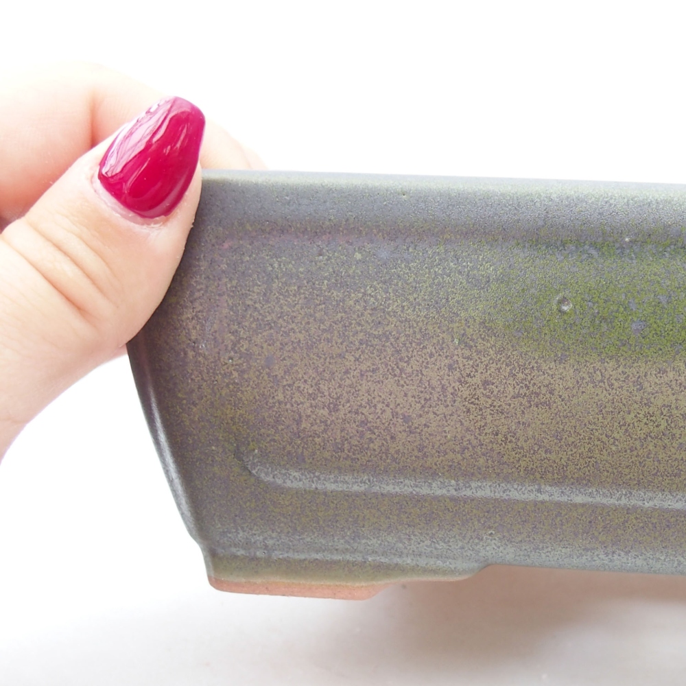 Bonsaischale aus Keramik 16 x 12 x 6 cm, grün