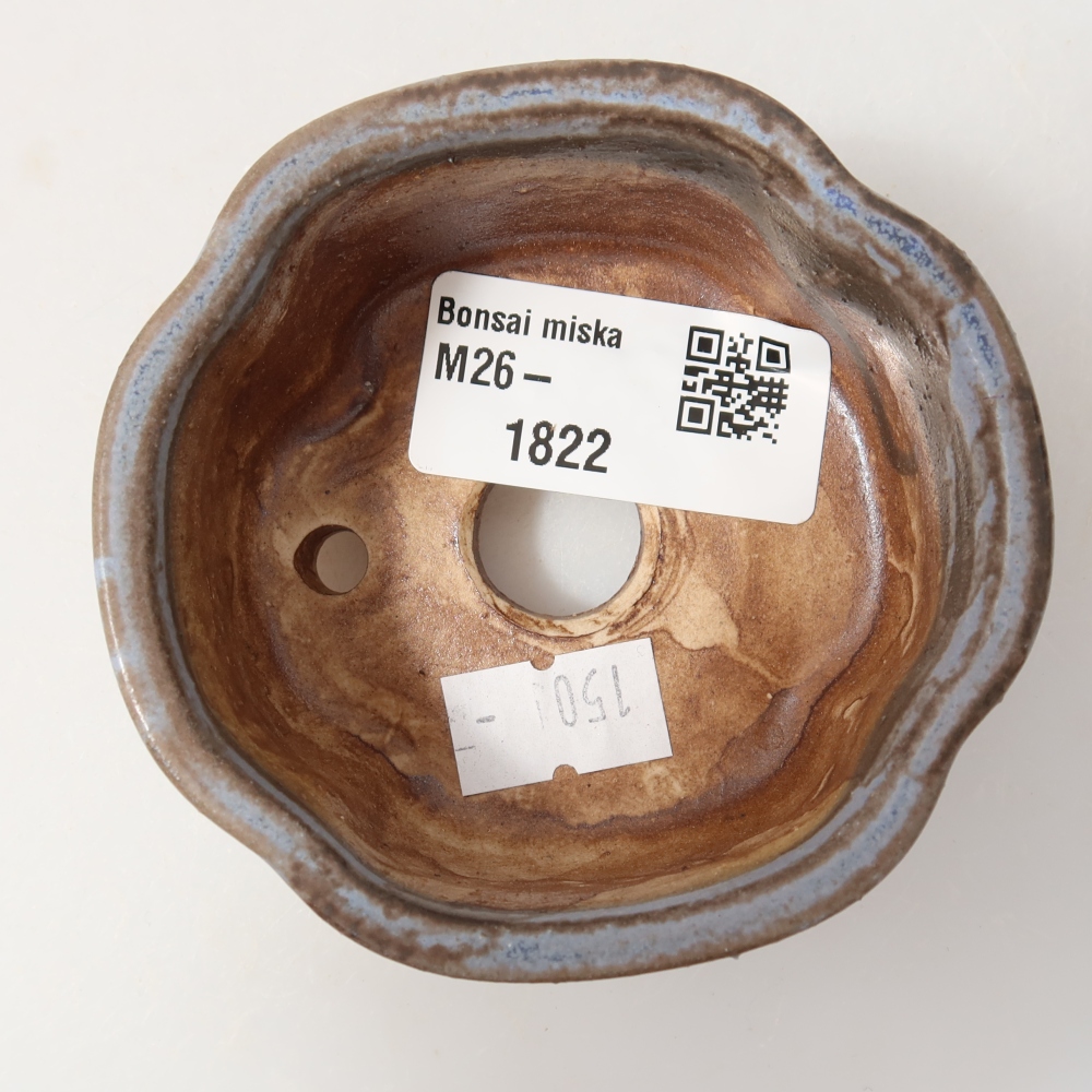 Keramik-Bonsai-Schale 8 x 7,5 x 3,5 cm, Farbe: Blau