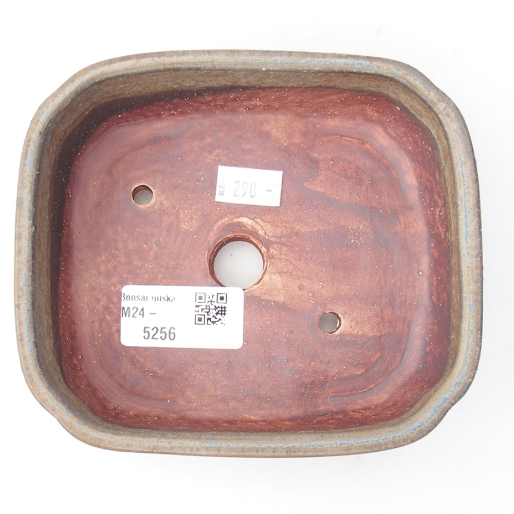 Bonsaischale aus Keramik 13,5 x 12 x 4 cm, Farbe blau