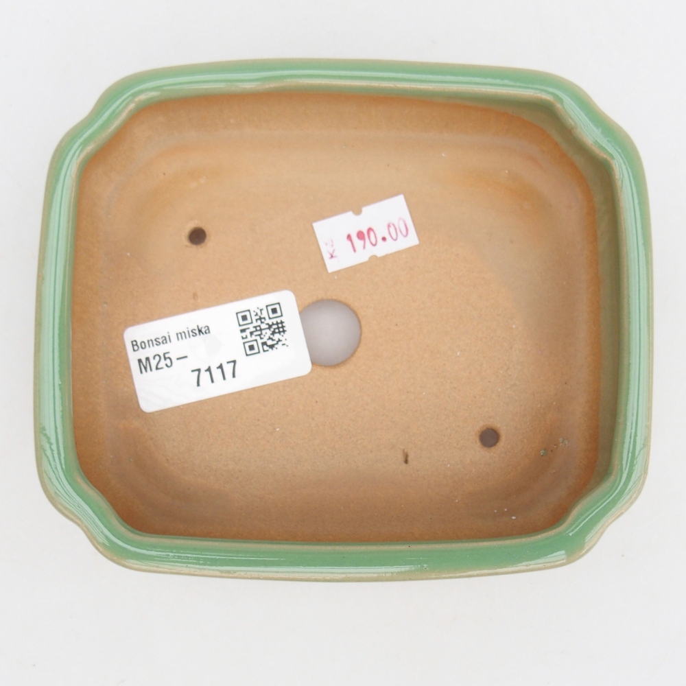 Bonsaischale aus Keramik 12 x 10 x 4 cm, grün
