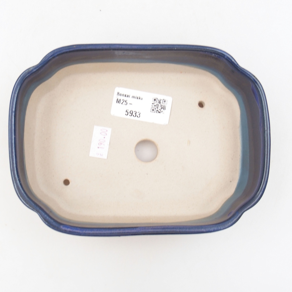 Bonsaischale aus Keramik 15,5 x 12 x 6 cm, Farbe blau