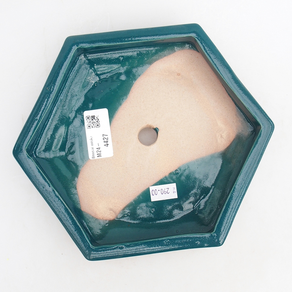 Bonsaischale aus Keramik 20 x 17,5 x 4 cm, grün