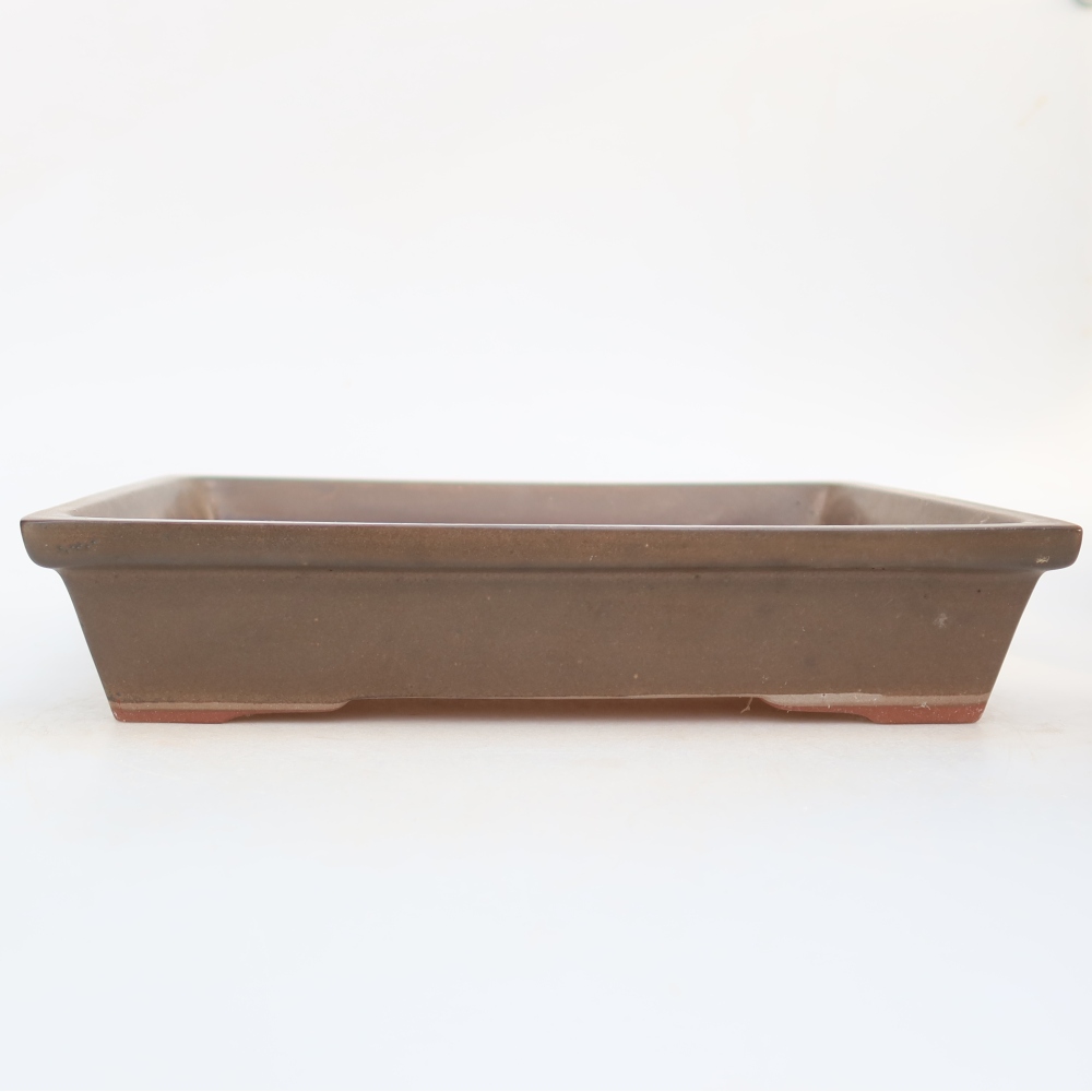 Keramikschale  26 x 20 x 5 cm, Farbe: braun