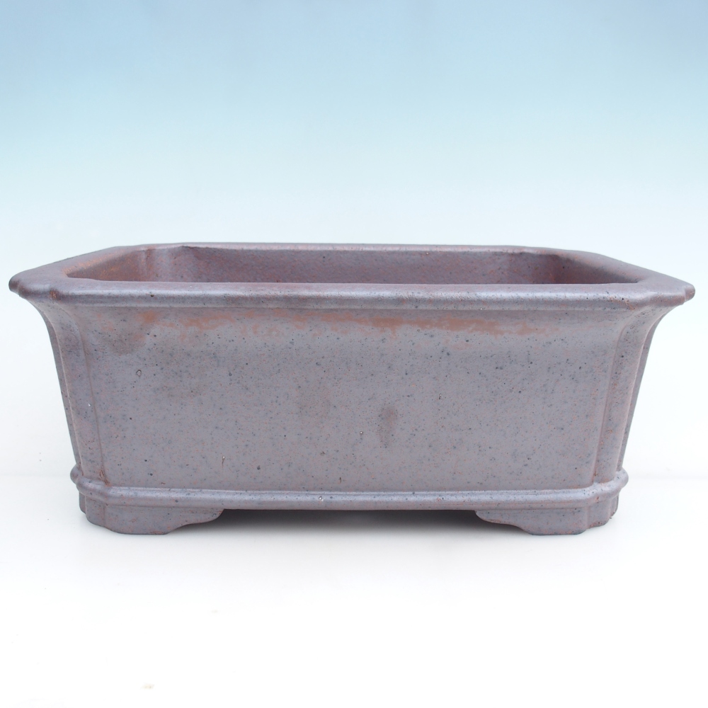 Bonsaischale aus Keramik 36 x 28 x 13 cm, metallfarben