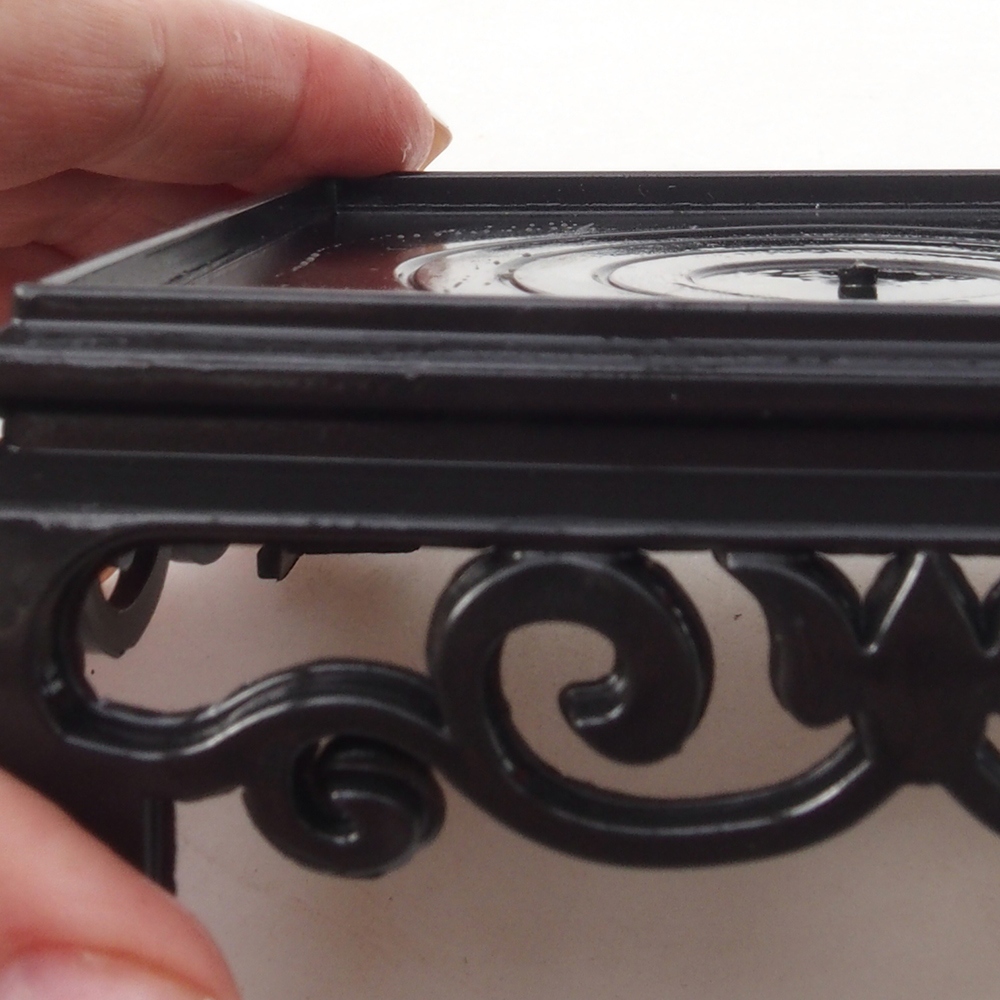 Bonsai-Tisch Kunststoff quadratisch 11 x 11 x 3,5 cm, Farbe schwarz