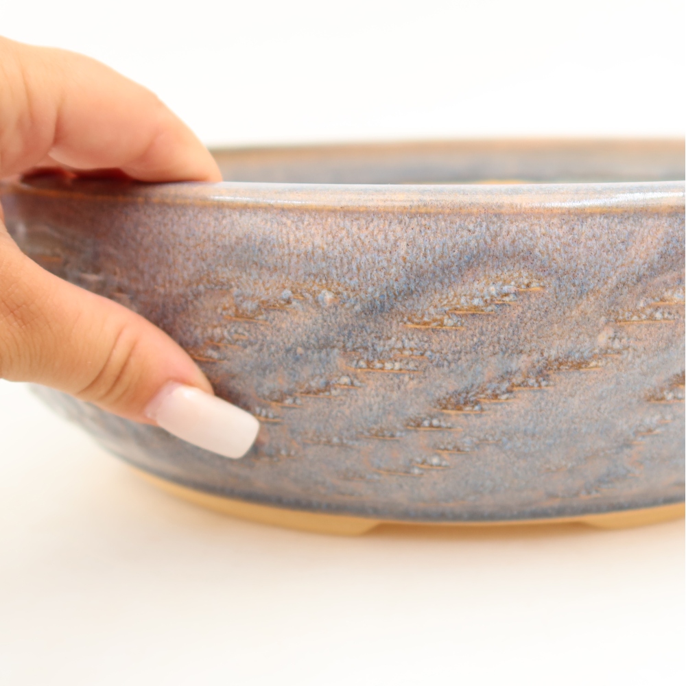 Keramik-Bonsai-Schale 31 x 31 x 9 cm, Farbe: Blau