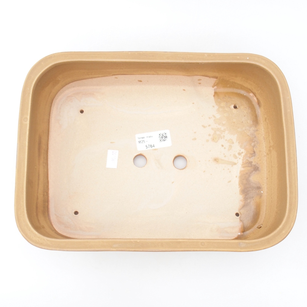 Bonsaischale aus Keramik 28 x 21 x 7,5 cm, Farbe beige