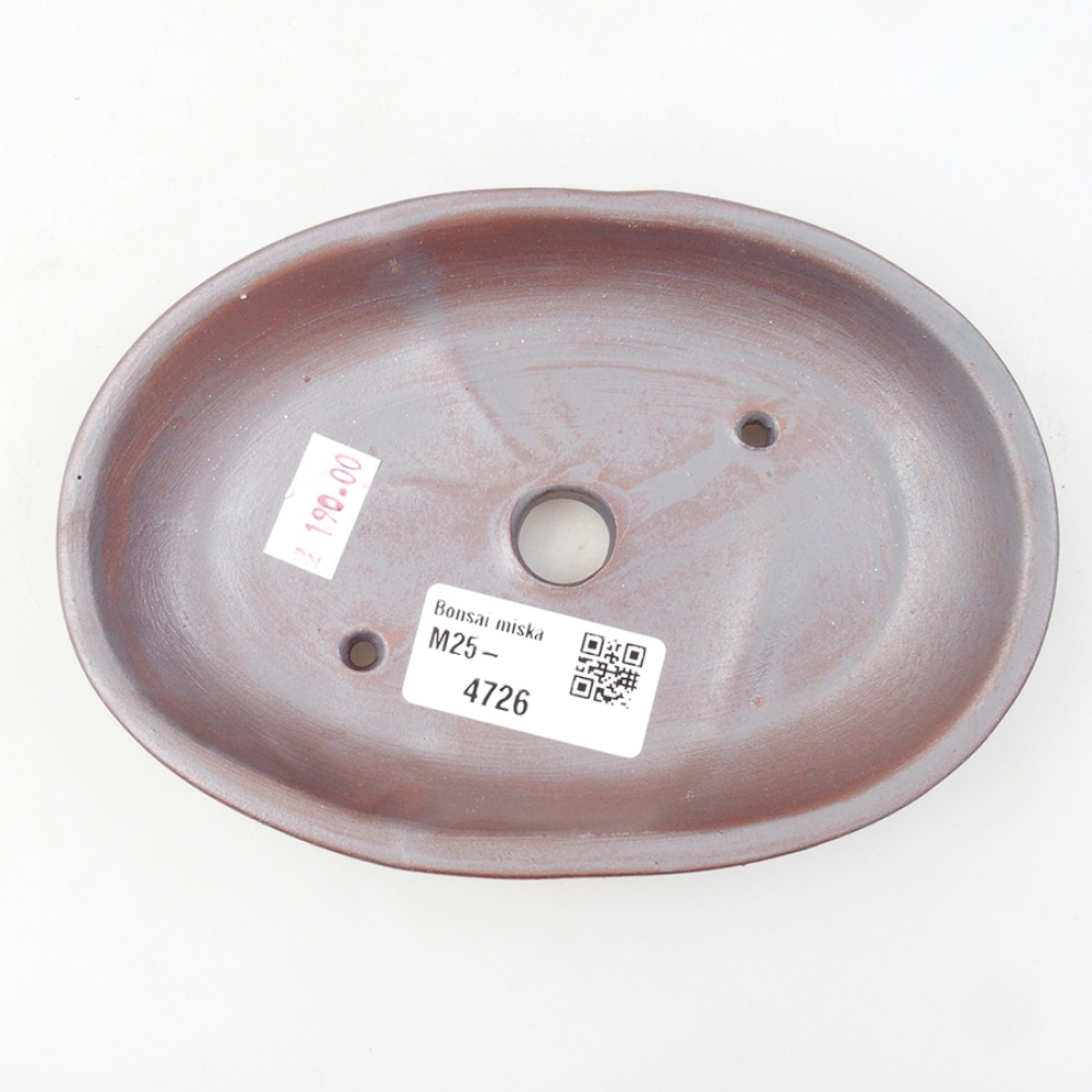 Bonsaischale aus Keramik 15,5 x 11 x 3 cm, metallfarben