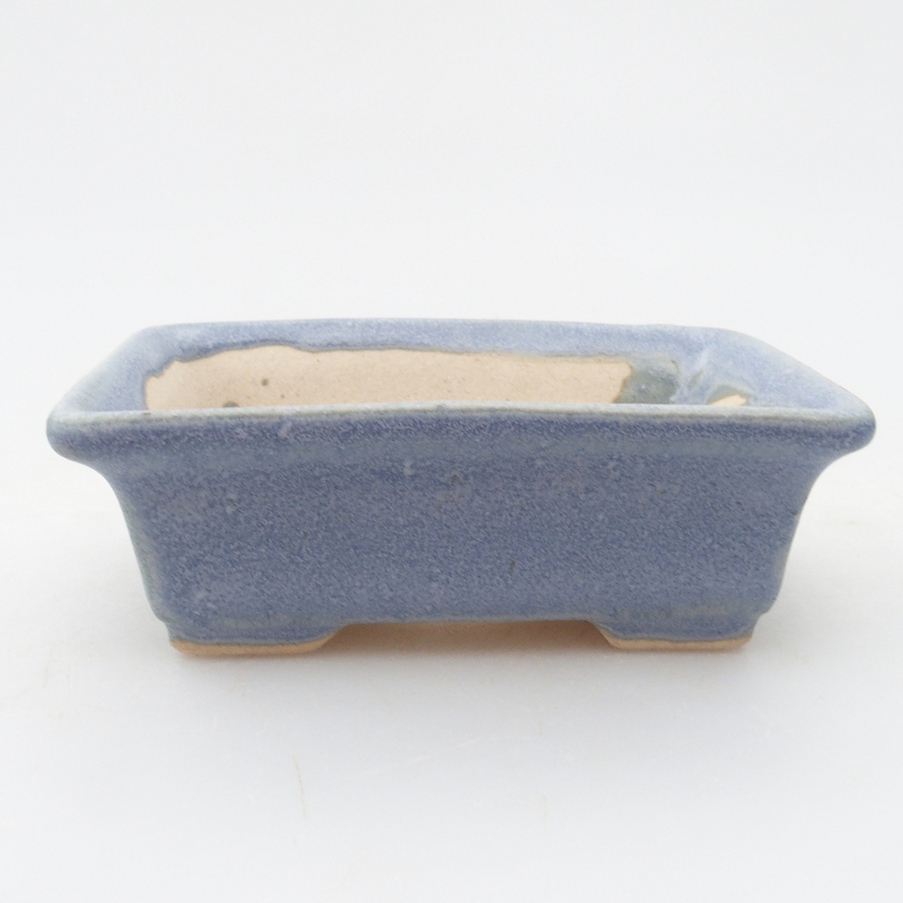 Mini-Bonsaischale 7,5 x 5,5 x 2,5 cm, Farbe blau