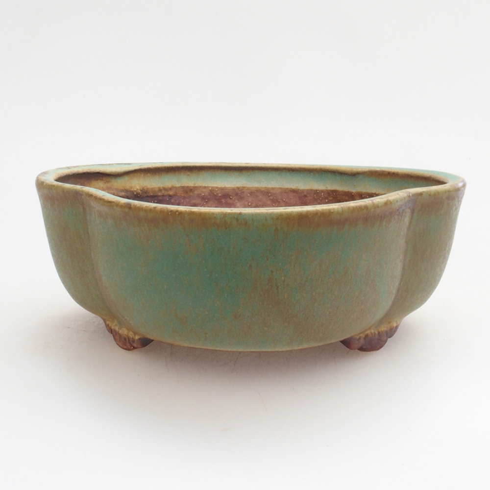 Bonsaischale aus Keramik 10 x 8,5 x 4 cm, braun