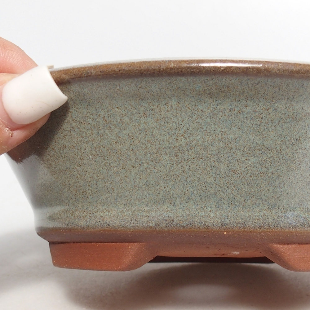 Bonsaischale aus Keramik 15 x 15 x 5 cm, grün