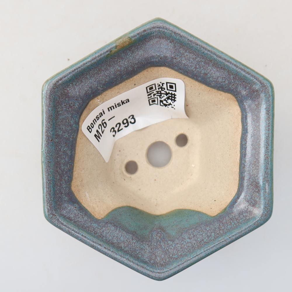 Keramik-Bonsai-Schale, 8 x 7 x 3,5 cm, Farbe: Grau