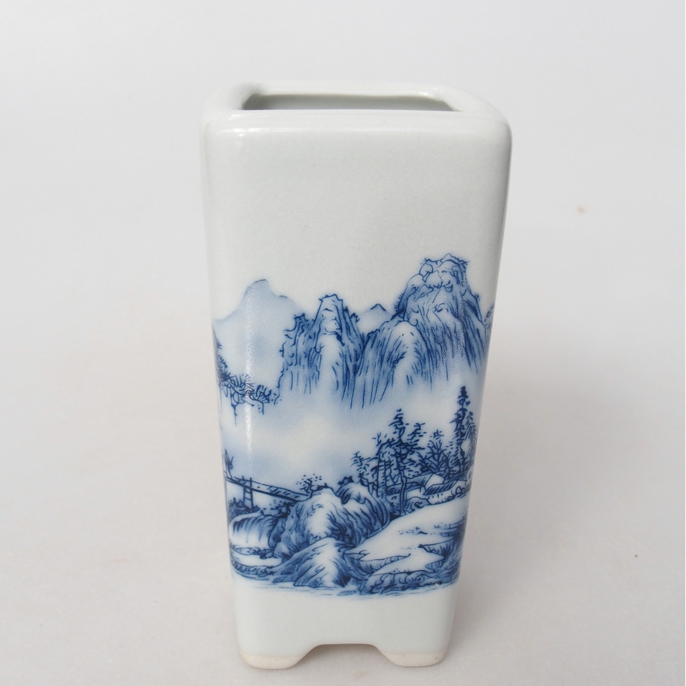 Bonsaischale aus Keramik 5,5 x 5,5 x 12 cm, Farbe weiß